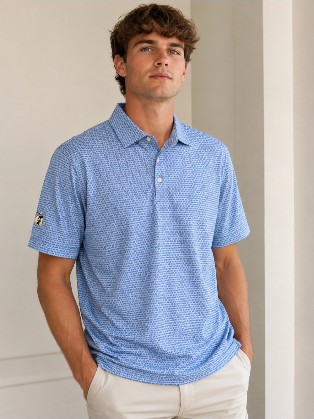 Peter Millar Crown Sport Summer Comfort Golf Polo Shirt Tour France Bike Cycle S